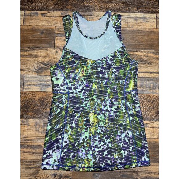 Size 6 Lululemon Racerback Tank Lot – Yellow & Printed Workout Tops - Picture 6 of 10